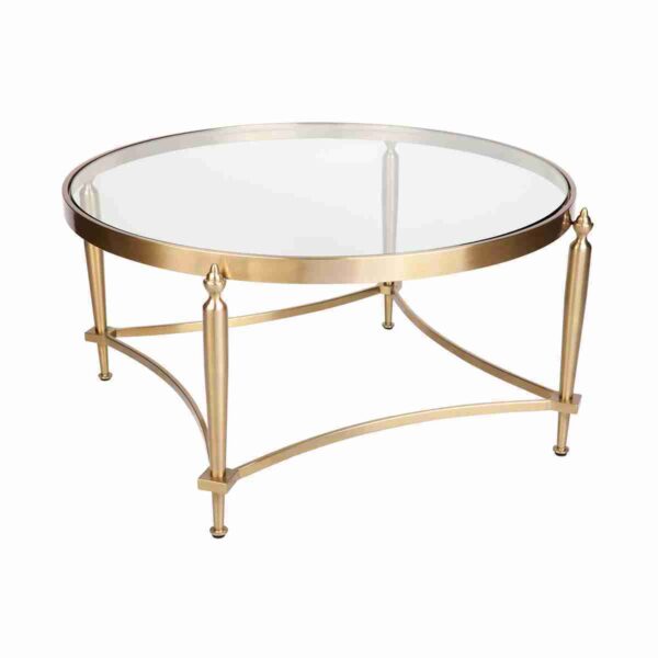 Jak Glass Coffee Table - Gold - Image 3