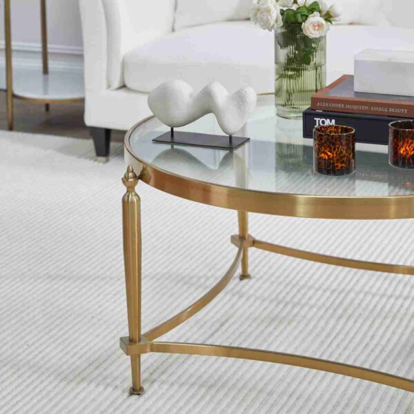 Jak Glass Coffee Table - Gold - Image 4