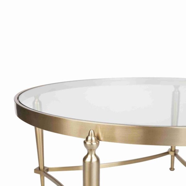 Jak Glass Coffee Table - Gold - Image 6