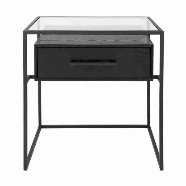 Vogue Bedside Table - Small Black