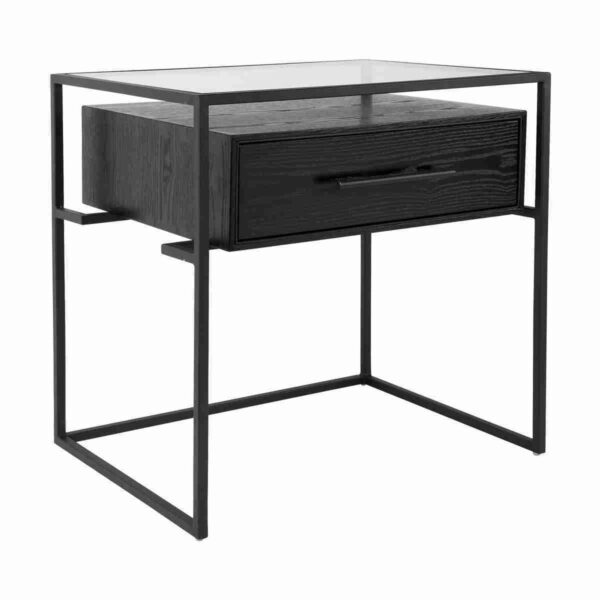 Vogue Bedside Table - Small Black - Image 3