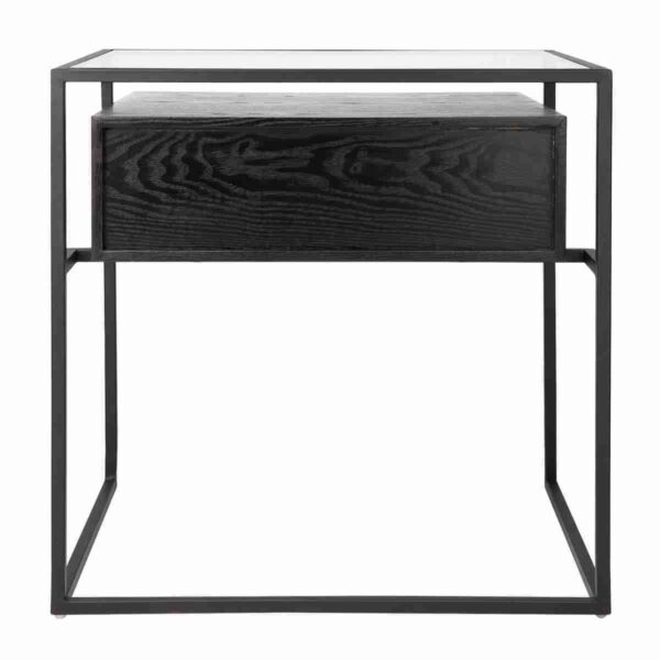 Vogue Bedside Table - Small Black - Image 4