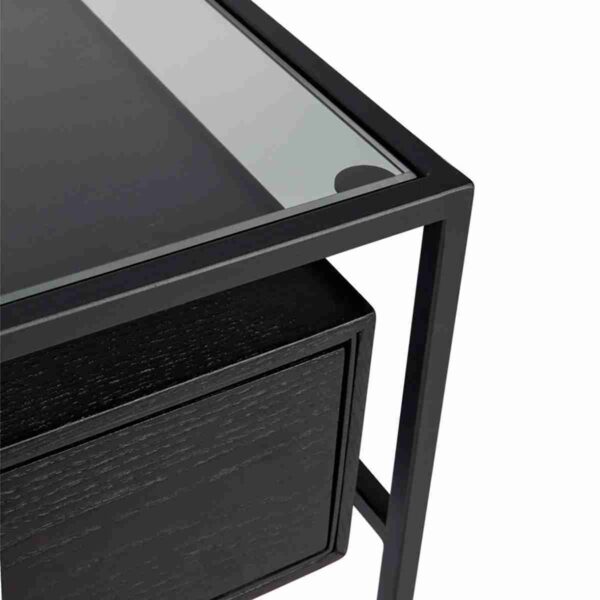 Vogue Bedside Table - Small Black - Image 6